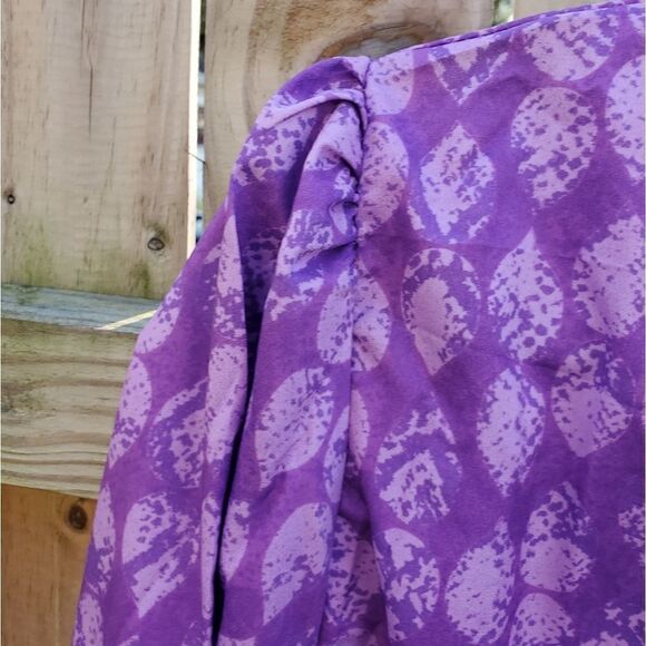 Purple Button up Blouse - Picture 6 of 12